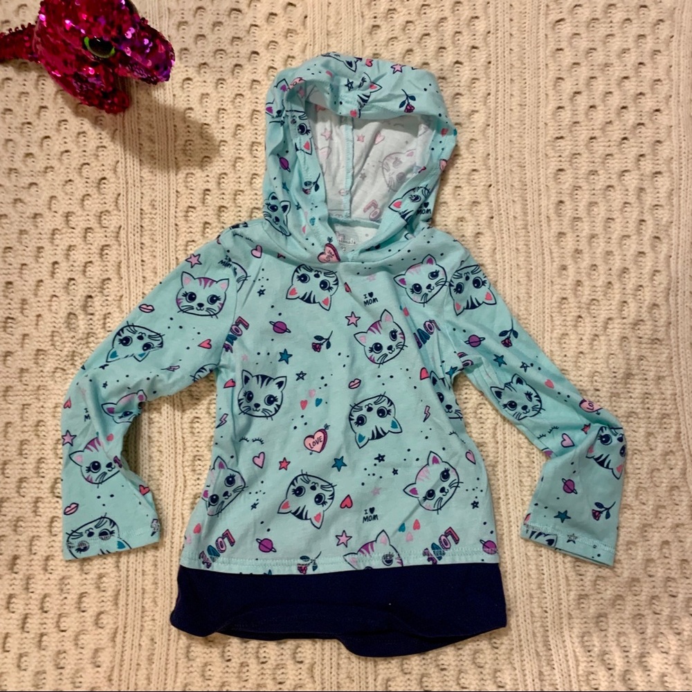 EUC toddler girls hooded shirt